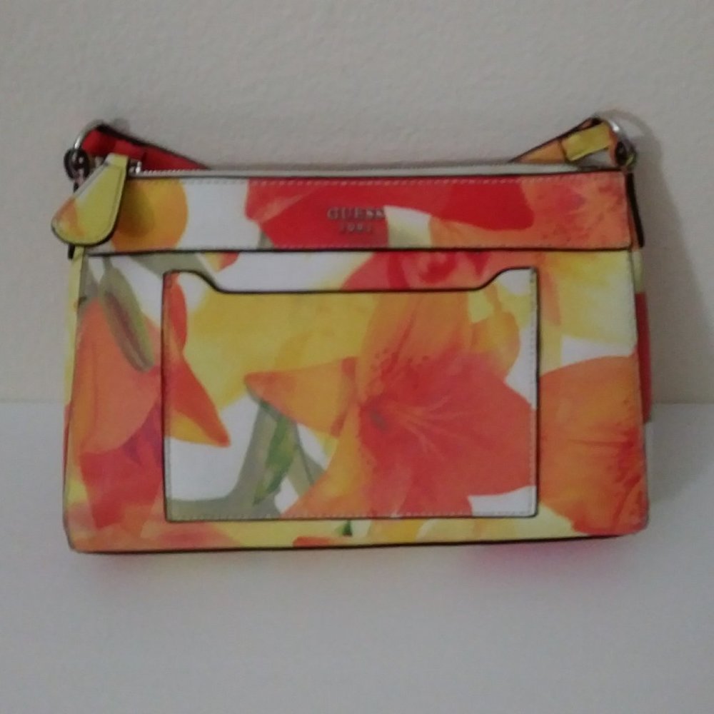 Guess Blessing Yellow Floral Cross-body Bag - Picture 4 of 13